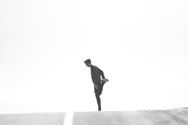 Runner stretching